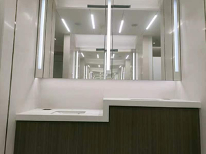 หินเทียมทันสมัย ​​Quartz Vanity Top สำหรับบ้านไร่