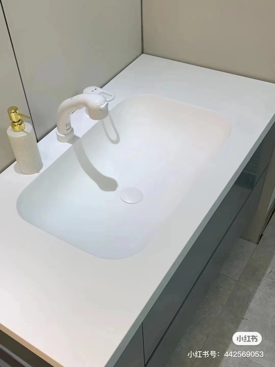 หินเผาขัดเงา Marble Vanity Top สำหรับอ่างล้างจาน