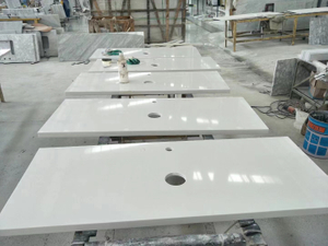 ultured Solid Surface โต๊ะเครื่องแป้งหินอ่อนสำหรับห้องครัว