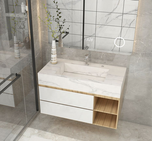 หินเทียมขัดเงา Quartz Vanity Top สำหรับบ้านไร่