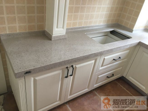 หินเทียม ทันสมัย ​​Quartz Vanity Top สำหรับอ่างล้างมือ